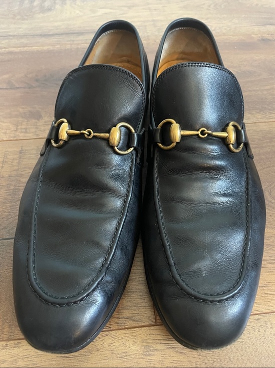 Gucci Men’s Jordaan Black Leather Loafers Size UK 8.5 US 9.5 main image 9